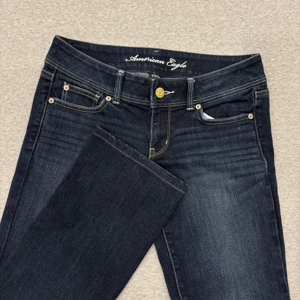 American Eagle Slim Boot Jeans Women's Size 6 (31x28.5)  Blue Dark Wash Denim